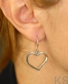 Pozłacane kolczyki serca KO-01 pr. 925