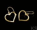 Pozłacane kolczyki serca KO-01 pr. 925