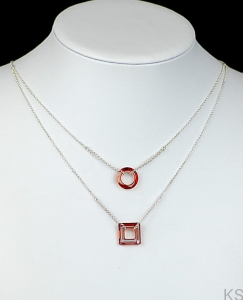 Srebrny naszyjnik celebrytka z kryształami Swarovski - 925