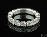 Pierścionek z cyrkoniami 4 mm crystal 