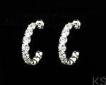 Kolczyki z 11 cyrkoniami 4mm crystal