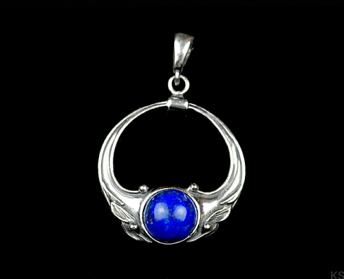 Srebrna zawieszka z kamieniem lapis lazuli wz. 05