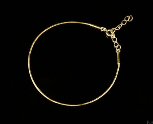 Bransoletka Żmijka 16-19 cm pozłacana