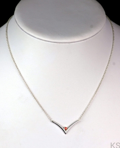 Choker "V" - granat