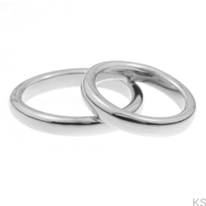 Obrączki ślubne 3,3 mm - białe złoto 585