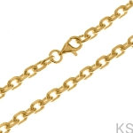 Srebrny łańcuszek Anker diamentowany 3,6 mm 38-80 cm 925 pozłacany