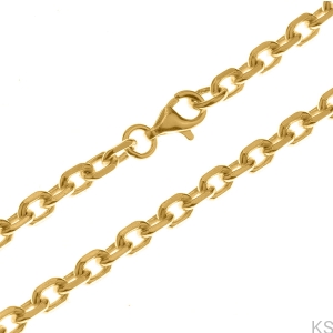 Srebrny łańcuszek Anker diamentowany 3,6 mm 38-80 cm 925 pozłacany