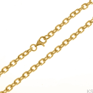 Srebrny łańcuszek Anker diamentowany 2,5 mm 38-80 cm 925 pozłacany 