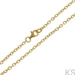 Srebrny łańcuszek Anker diamentowany 1,9 mm 38-80 cm 925 pozłacany