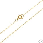 Srebrny łańcuszek Anker diamentowany 1,0 mm 38-80 cm 925 pozłacany