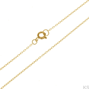 Srebrny łańcuszek Anker diamentowany 1,0 mm 38-80 cm 925 pozłacany