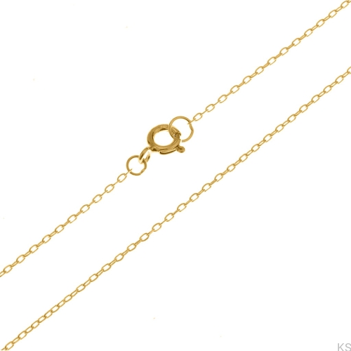 Srebrny łańcuszek Anker diamentowany 1,0 mm 38-80 cm 925 pozłacany