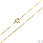 Srebrny łańcuszek Rolo 2,2 mm 38-80 cm 925 pozłacany
