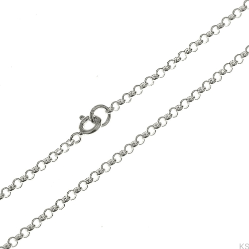 Srebrny łańcuszek Rolo 2,5 mm 38-80 cm 925