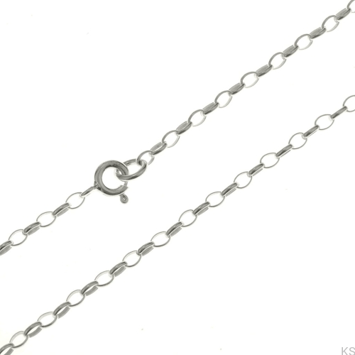 Srebrny łańcuszek Rolo Owal 2,0 mm 38-80 cm 925