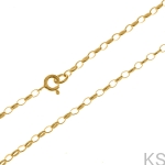 Srebrny łańcuszek Rolo Owal 2,0 mm 38-80 cm 925 pozłacany