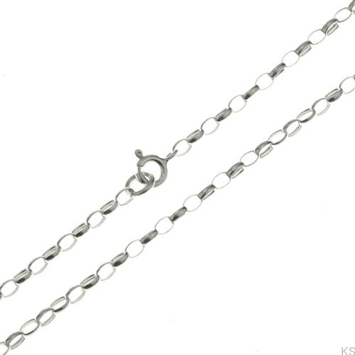 Srebrny łańcuszek Rolo Owal 2,3 mm 38-80 cm 925