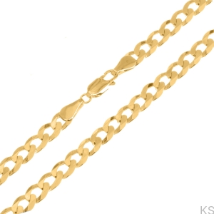 Srebrny Łańcuszek Pancerka  6 mm 38-80 cm 925 Pozłacany