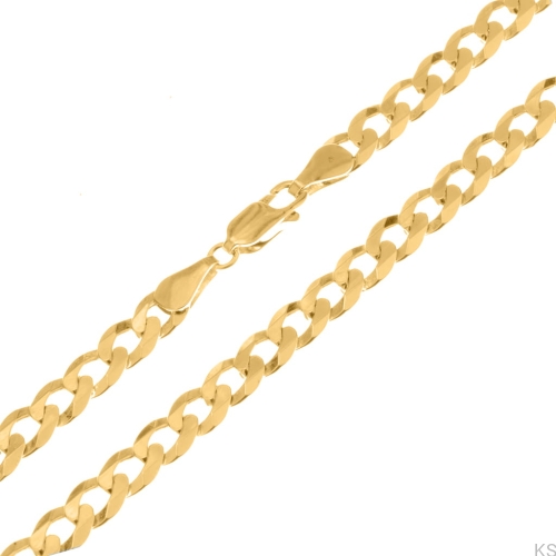 Srebrny Łańcuszek Pancerka  6 mm 38-80 cm 925 Pozłacany