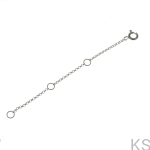 Przedłużka do łańcuszka +2+2+2 cm  srebro 925