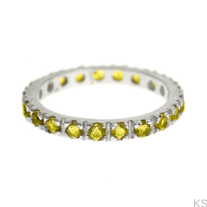 Srebrna obrączka z cyrkoniami 2 mm - złota (gold)