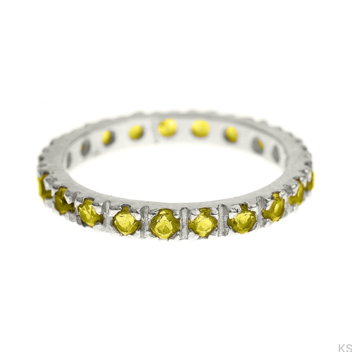 Srebrna obrączka z cyrkoniami 2 mm - złota (gold)